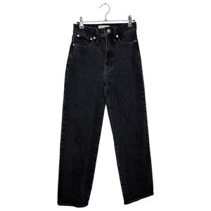 Madewell Perfect Vintage Wide Leg Charcoal Black Denim Jeans